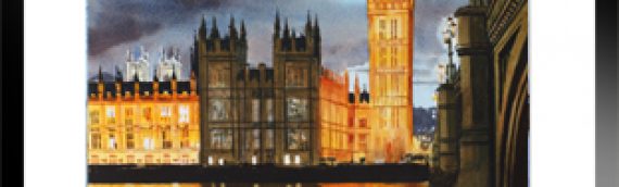 Night approaches Big Ben Westminster